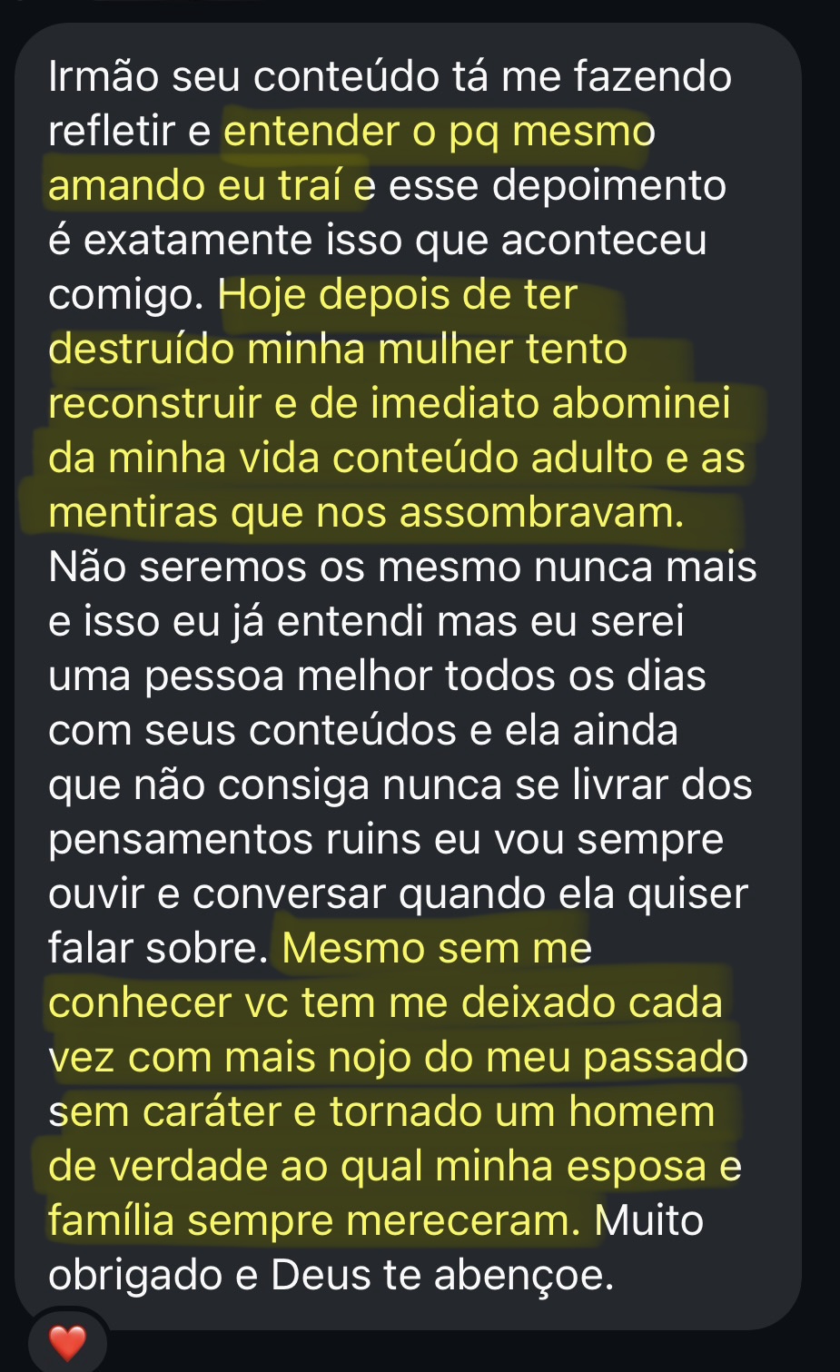 Depoimento — depois de trair, reconstruindo o casamento