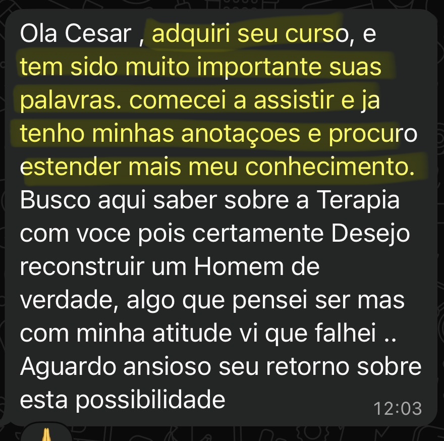 Depoimento — desejo reconstruir um homem de verdade