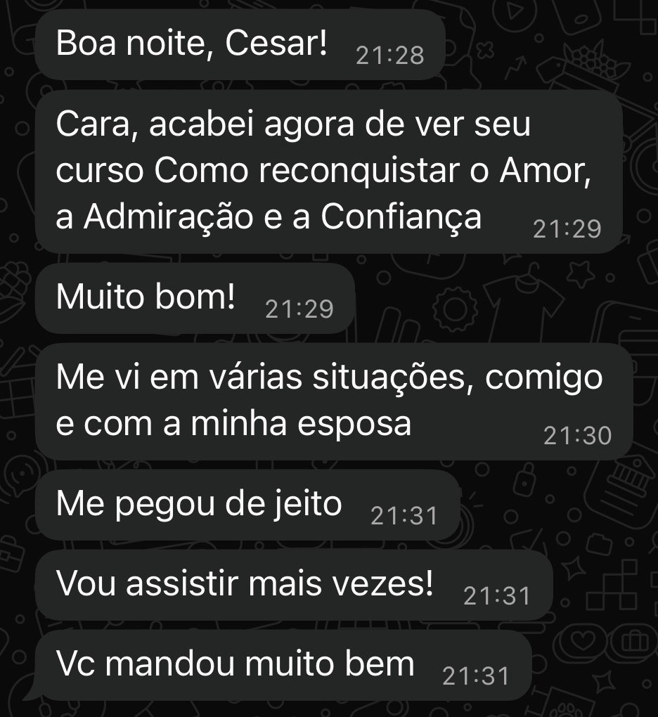 Depoimento — me pegou de jeito